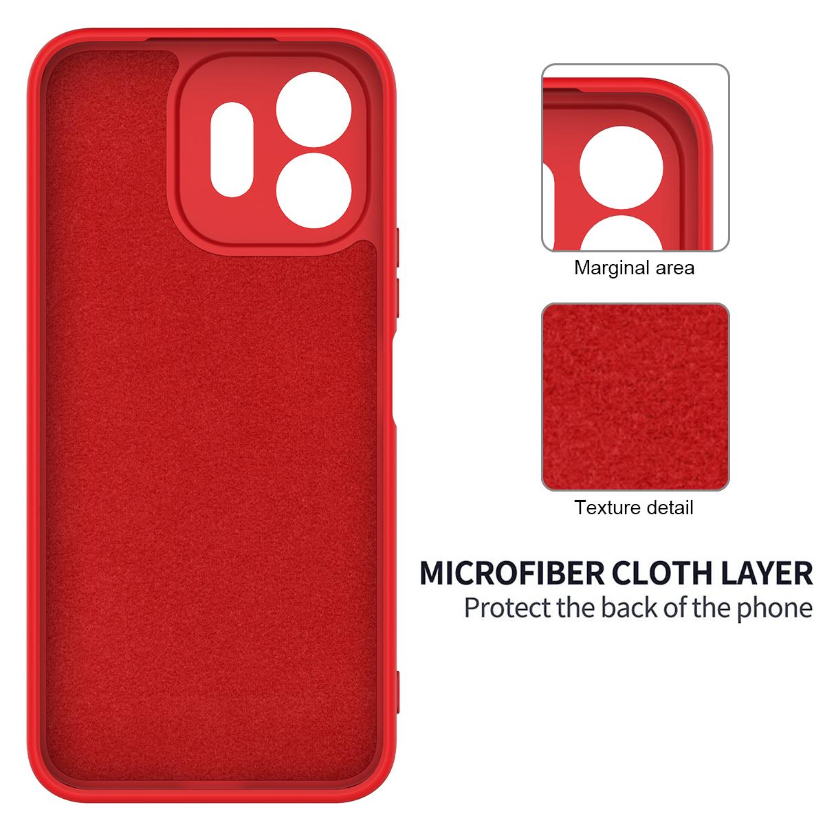 For OnePlus N6 4G Solid Color Liquid Silicone Dropproof Full Coverage Phone Case(Red)