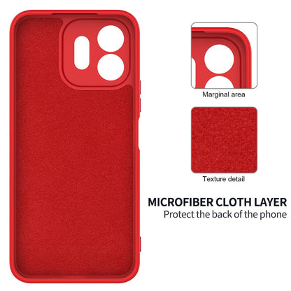 For OnePlus N6 4G Solid Color Liquid Silicone Dropproof Full Coverage Phone Case(Red)