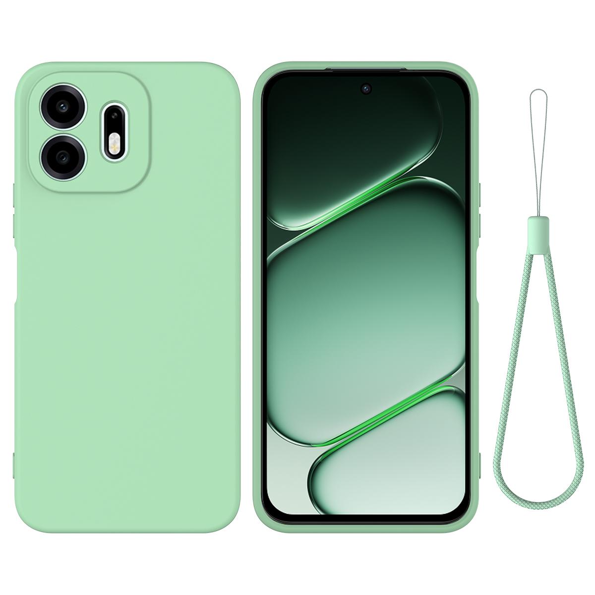 For OnePlus N6 4G Solid Color Liquid Silicone Dropproof Full Coverage Phone Case(Green)