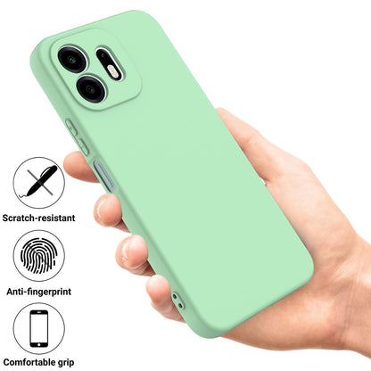 For OnePlus N6 4G Solid Color Liquid Silicone Dropproof Full Coverage Phone Case(Green)