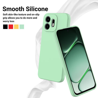 For OnePlus N6 4G Solid Color Liquid Silicone Dropproof Full Coverage Phone Case(Green)