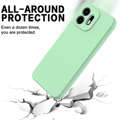 For OnePlus N6 4G Solid Color Liquid Silicone Dropproof Full Coverage Phone Case(Green)