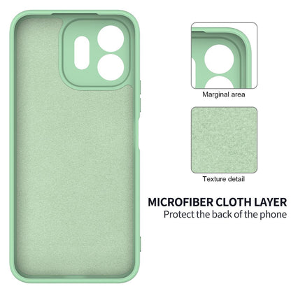 For OnePlus N6 4G Solid Color Liquid Silicone Dropproof Full Coverage Phone Case(Green)