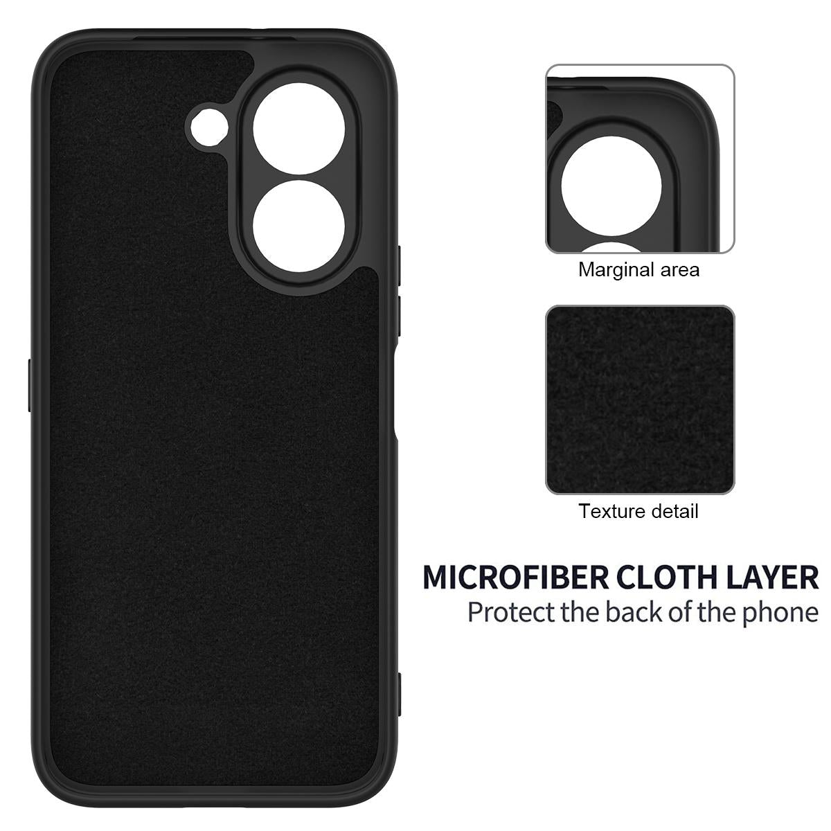For Honor X7e 4G Solid Color Liquid Silicone Dropproof Full Coverage Phone Case - Black - EDA005100445A