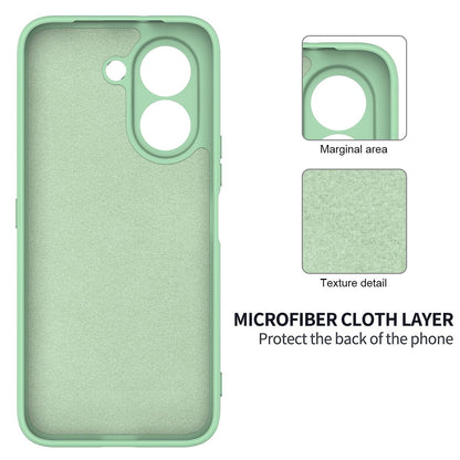 For Honor X7e 4G Solid Color Liquid Silicone Dropproof Full Coverage Phone Case - Green - EDA005100445D