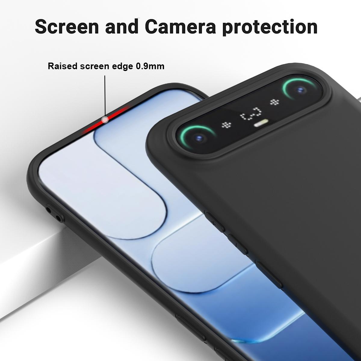 For Tecno Camon Slim 4G Solid Color Liquid Silicone Dropproof Full Coverage Phone Case - Black - EDA005100743A