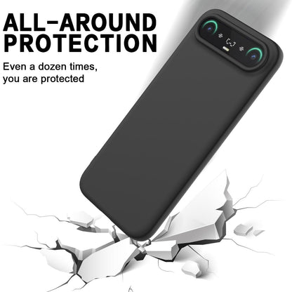 For Tecno Camon Slim 4G Solid Color Liquid Silicone Dropproof Full Coverage Phone Case - Black - EDA005100743A