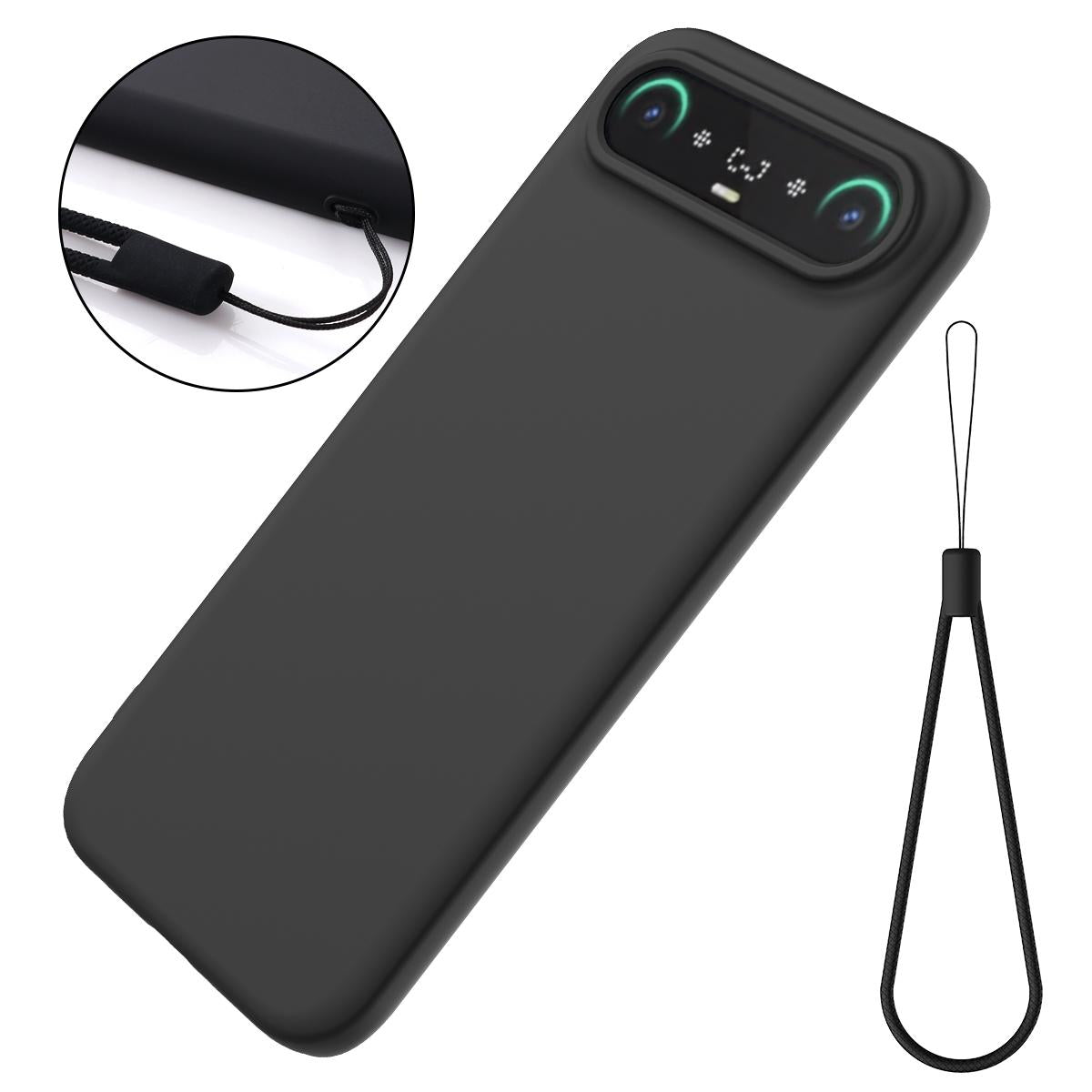 For Tecno Camon Slim 4G Solid Color Liquid Silicone Dropproof Full Coverage Phone Case - Black - EDA005100743A