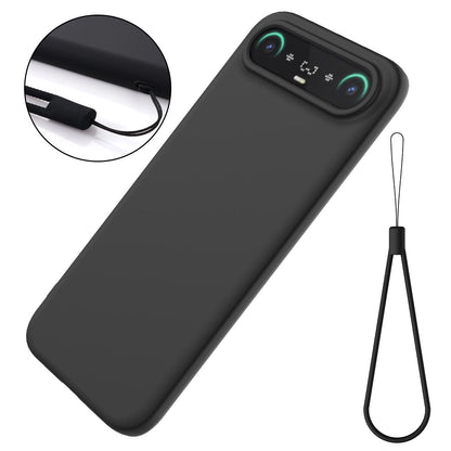 For Tecno Camon Slim 4G Solid Color Liquid Silicone Dropproof Full Coverage Phone Case - Black - EDA005100743A