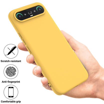 For Tecno Camon Slim 4G Solid Color Liquid Silicone Dropproof Full Coverage Phone Case - Yellow - EDA005100743B