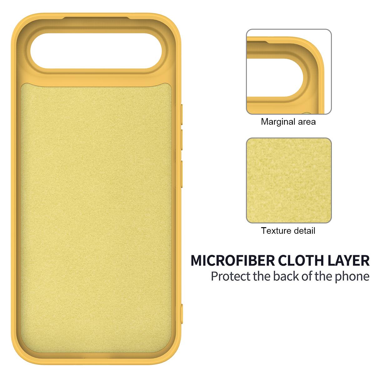 For Tecno Camon Slim 4G Solid Color Liquid Silicone Dropproof Full Coverage Phone Case - Yellow - EDA005100743B