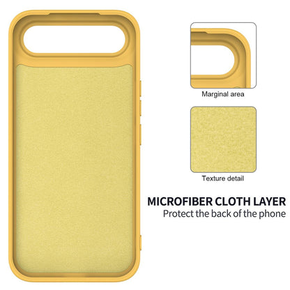 For Tecno Camon Slim 4G Solid Color Liquid Silicone Dropproof Full Coverage Phone Case - Yellow - EDA005100743B