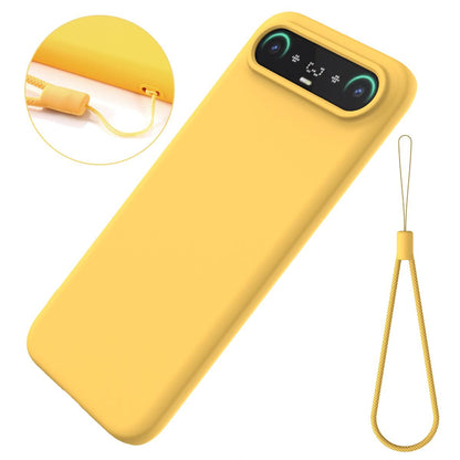 For Tecno Camon Slim 4G Solid Color Liquid Silicone Dropproof Full Coverage Phone Case - Yellow - EDA005100743B