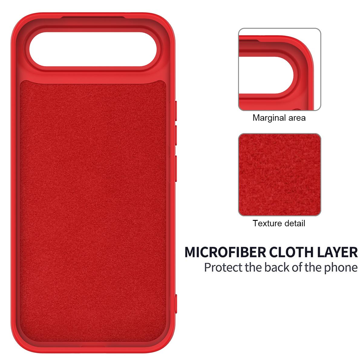 For Tecno Camon Slim 4G Solid Color Liquid Silicone Dropproof Full Coverage Phone Case - Red - EDA005100743C