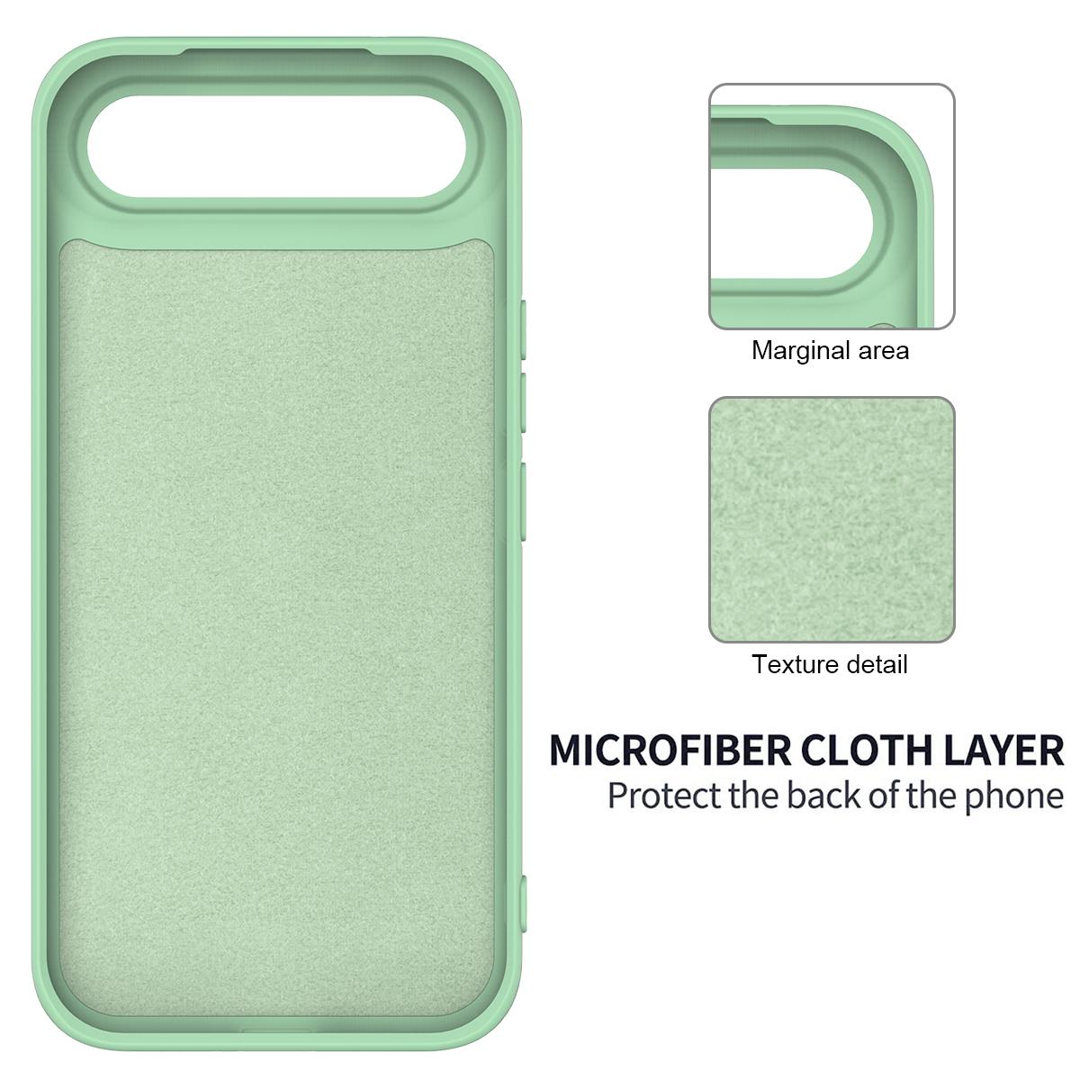For Tecno Camon Slim 4G Solid Color Liquid Silicone Dropproof Full Coverage Phone Case - Green - EDA005100743D