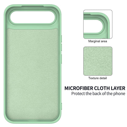 For Tecno Camon Slim 4G Solid Color Liquid Silicone Dropproof Full Coverage Phone Case - Green - EDA005100743D