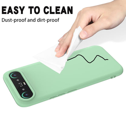 For Tecno Camon Slim 4G Solid Color Liquid Silicone Dropproof Full Coverage Phone Case - Green - EDA005100743D