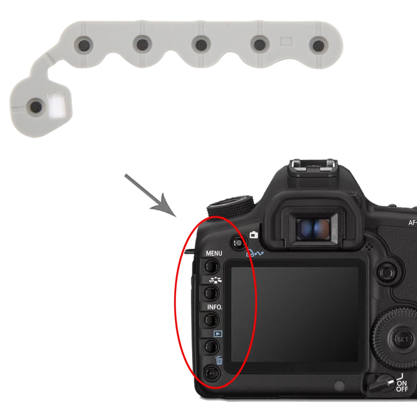 For Canon EOS 5D Mark II Camera Menu Keyboard