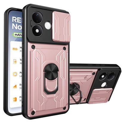For Redmi Note 17 Pro 5G Global 163.5mm Sliding Camshield TPU+PC Phone Case with Card Slot - Rose Gold - EDA005144716D