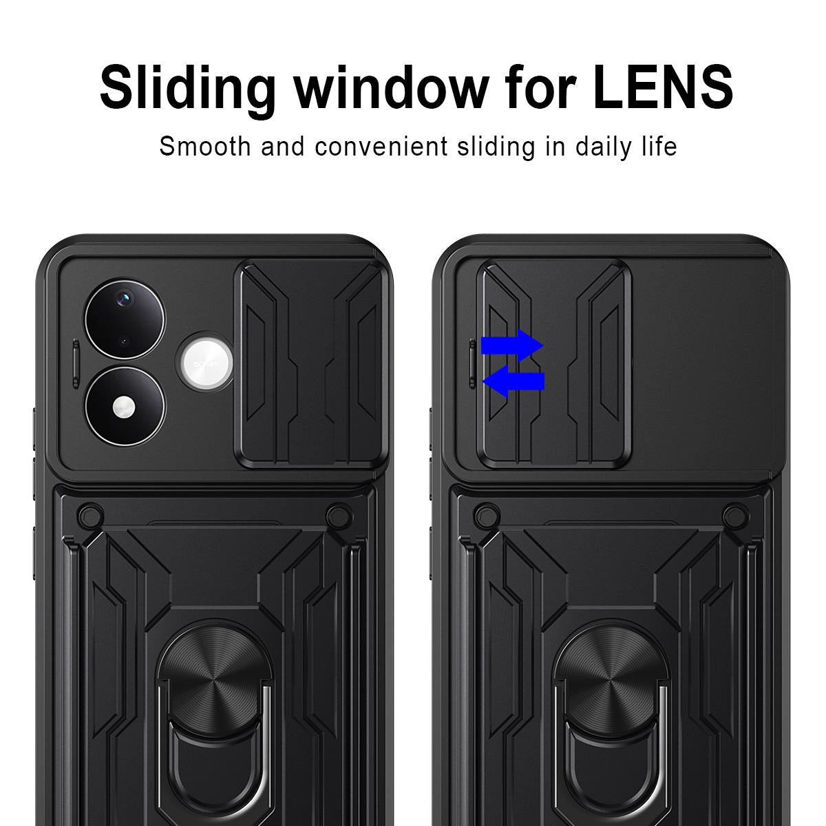 For Redmi Note 17 Pro 5G Global 163.5mm Sliding Camshield TPU+PC Phone Case with Card Slot - Dark Green - EDA005144716E