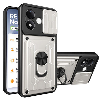 For Redmi Note 17 Pro 5G Global 163.5mm Sliding Camshield TPU+PC Phone Case with Card Slot - White - EDA005144716G
