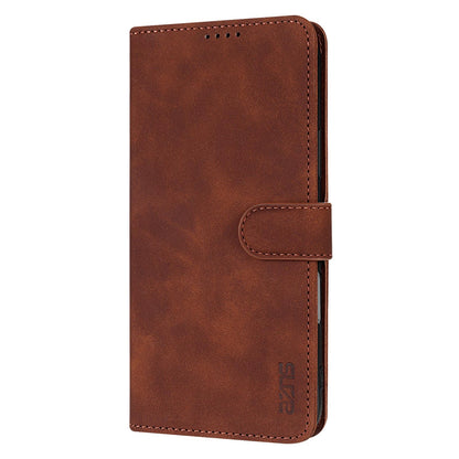 For iPhone 18 Pro Max AZNS Skin Feel Calf Texture Flip Leather Phone Case(Brown)