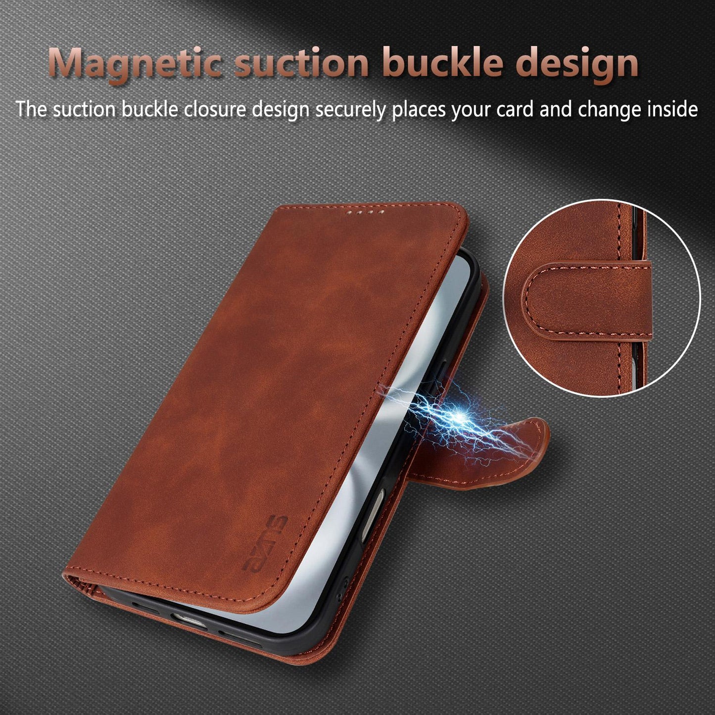 For iPhone 18 Pro Max AZNS Skin Feel Calf Texture Flip Leather Phone Case(Red)