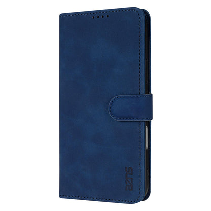 For iPhone 18 Pro Max AZNS Skin Feel Calf Texture Flip Leather Phone Case(Blue)