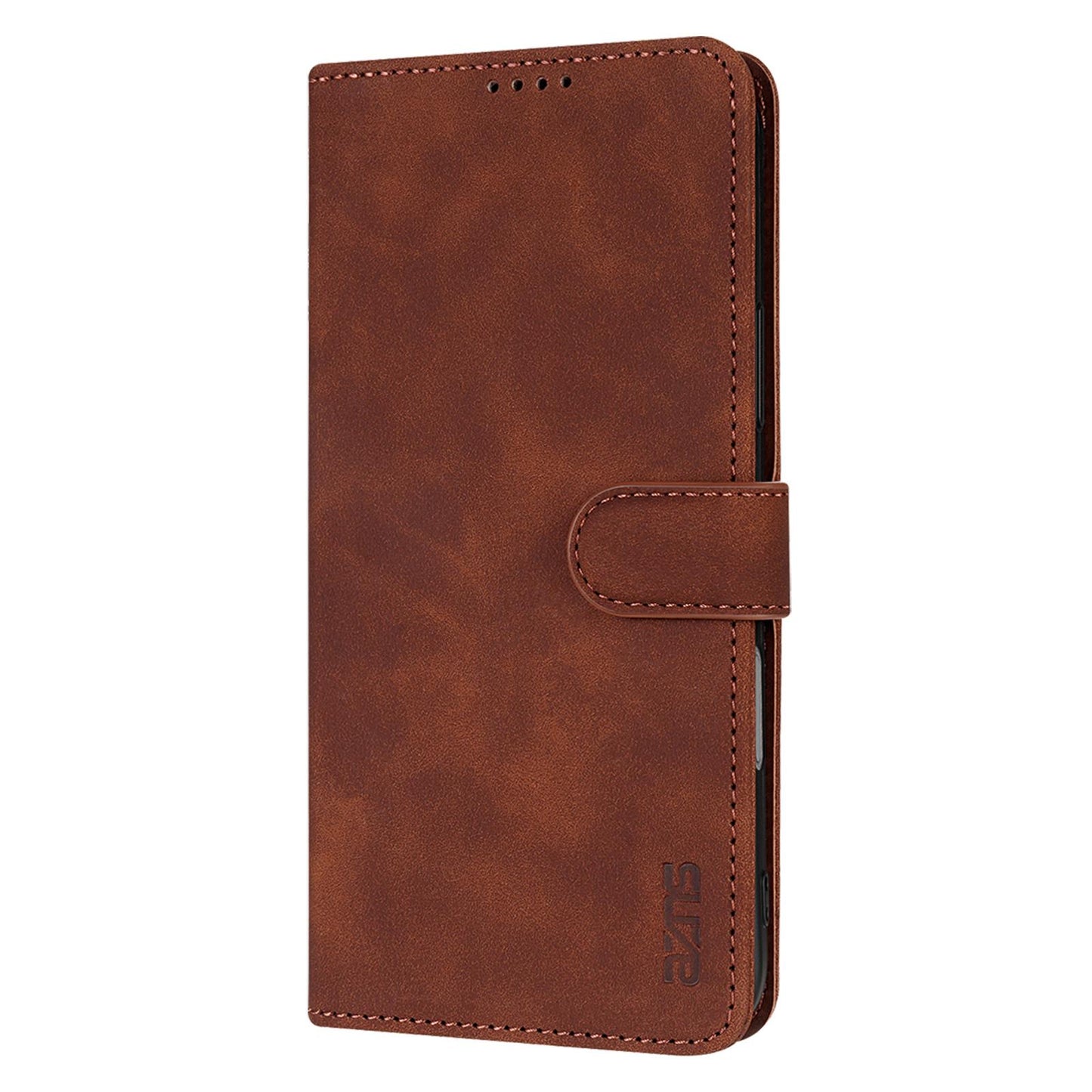 For iPhone 18 Pro AZNS Skin Feel Calf Texture Flip Leather Phone Case(Brown)