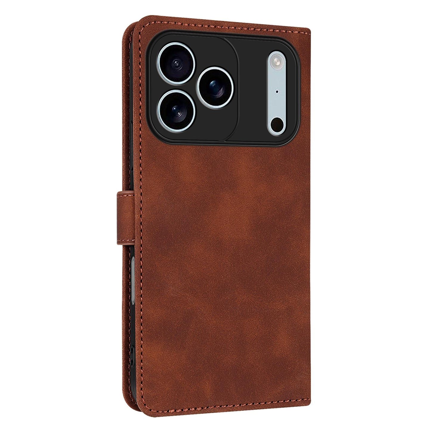 For iPhone 18 Pro AZNS Skin Feel Calf Texture Flip Leather Phone Case(Brown)