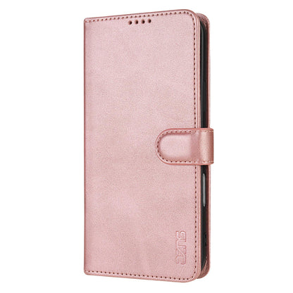 For iPhone 18 Pro AZNS Skin Feel Calf Texture Flip Leather Phone Case(Rose Gold)