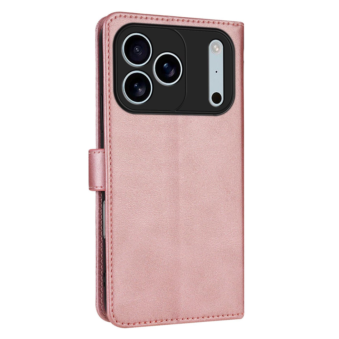 For iPhone 18 Pro AZNS Skin Feel Calf Texture Flip Leather Phone Case(Rose Gold)