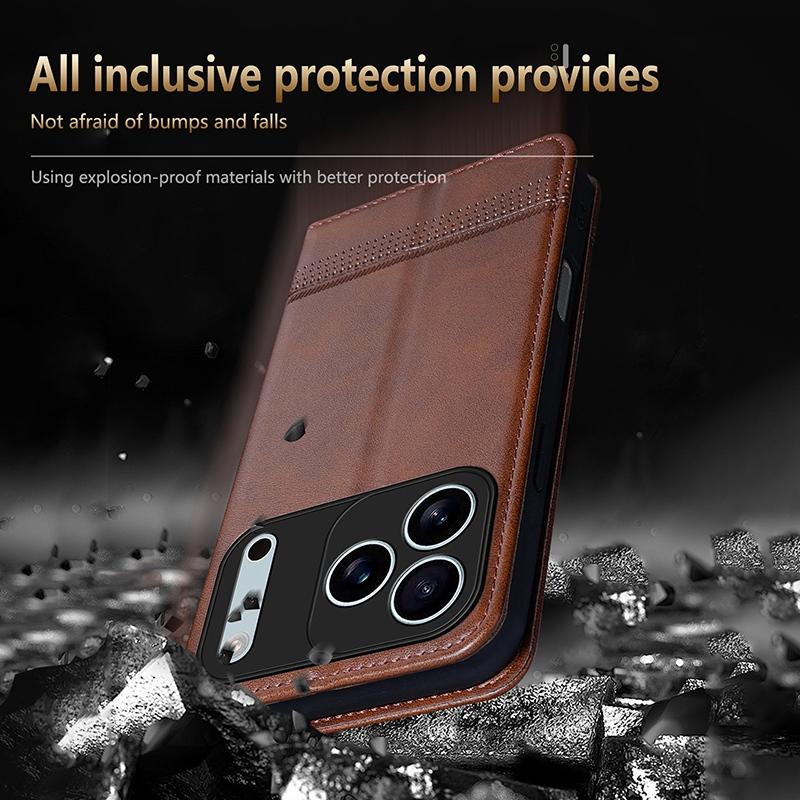 For iPhone 18 Pro AZNS Magnetic Calf Texture Flip Leather Phone Case(Light Brown)