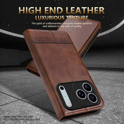 For iPhone 18 Pro AZNS Magnetic Calf Texture Flip Leather Phone Case(Black)
