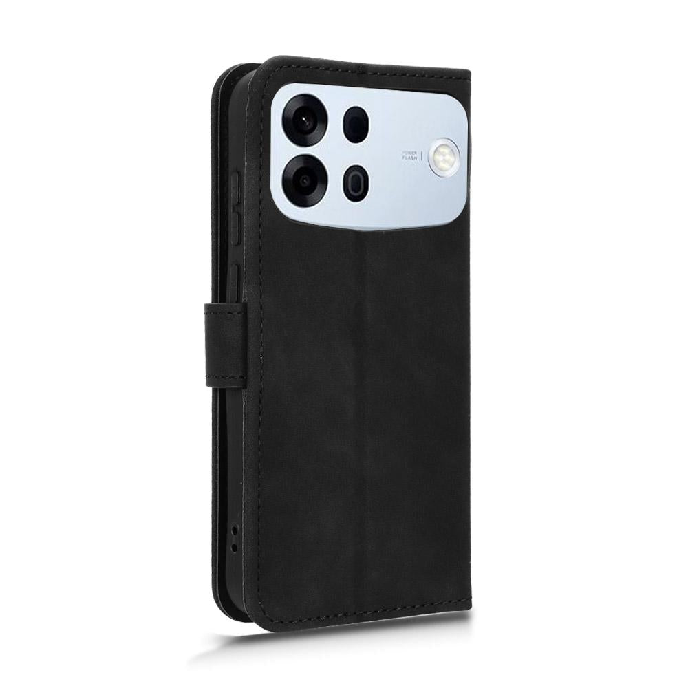 For OPPO A7 Pro Max 5G Skin Feel Magnetic Flip Leather Phone Case(Black)