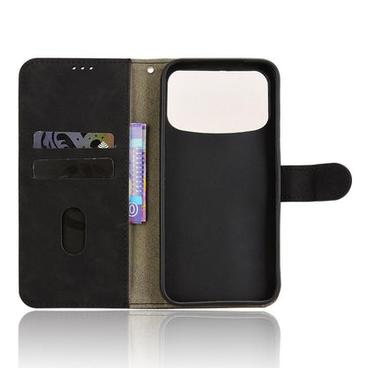 For OPPO A7 Pro Max 5G Skin Feel Magnetic Flip Leather Phone Case(Black)