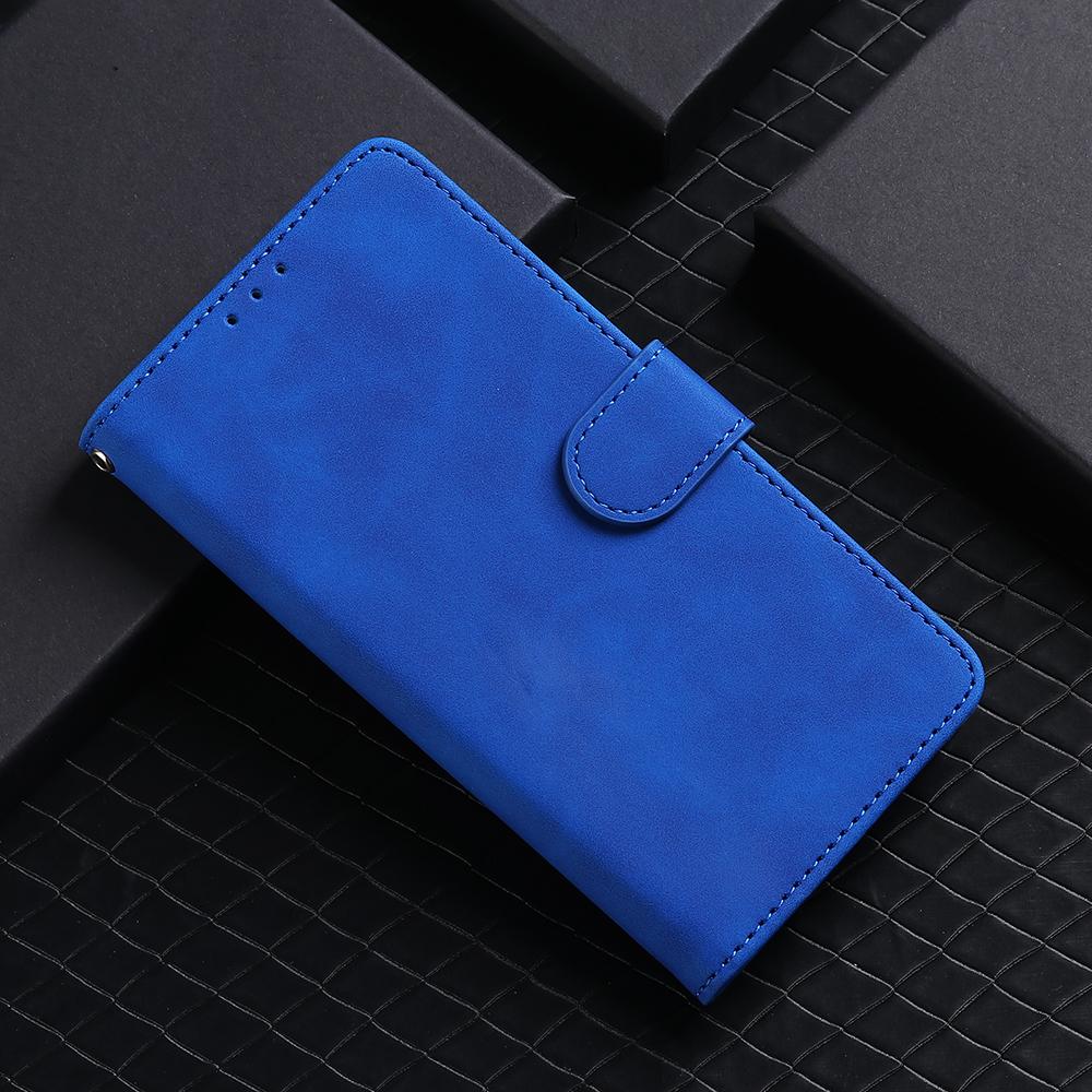 For OPPO A7 Pro Max 5G Skin Feel Magnetic Flip Leather Phone Case(Blue)
