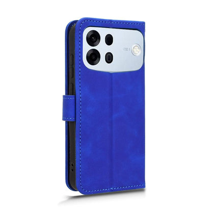For OPPO A7 Pro Max 5G Skin Feel Magnetic Flip Leather Phone Case(Blue)