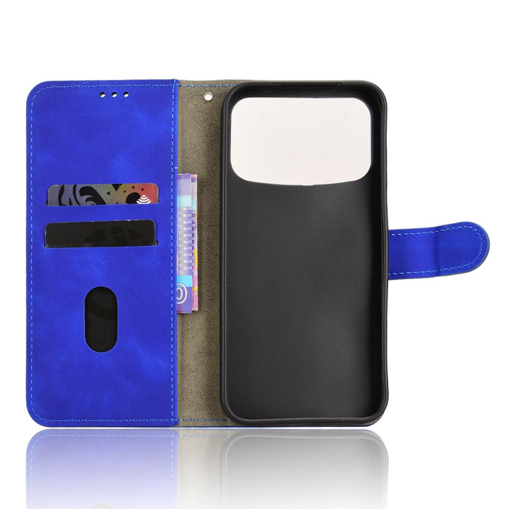 For OPPO A7 Pro Max 5G Skin Feel Magnetic Flip Leather Phone Case(Blue)