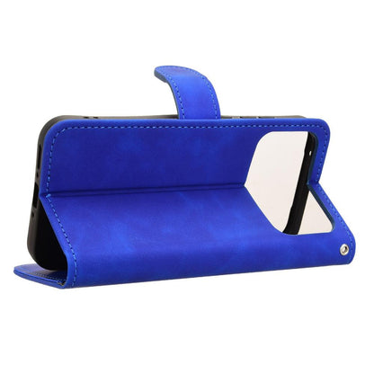 For OPPO A7 Pro Max 5G Skin Feel Magnetic Flip Leather Phone Case(Blue)