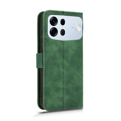 For OPPO A7 Pro Max 5G Skin Feel Magnetic Flip Leather Phone Case(Green)