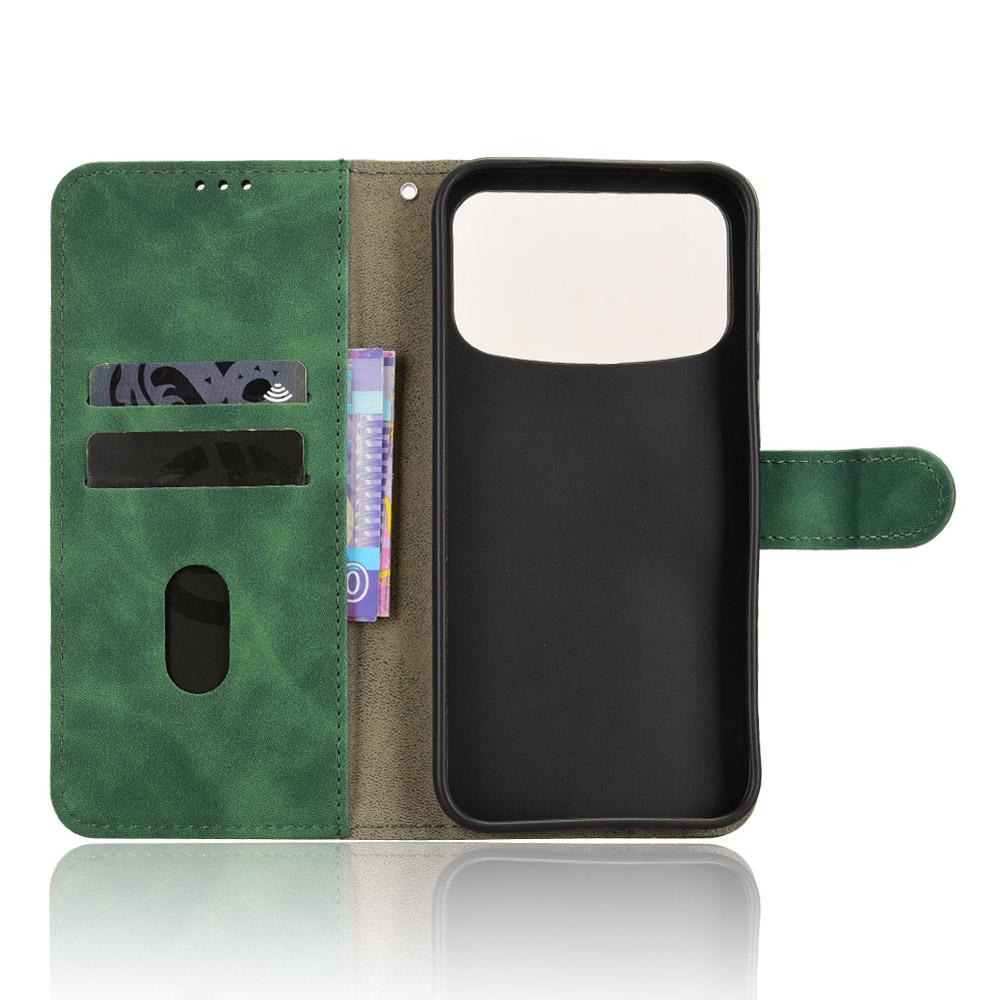 For OPPO A7 Pro Max 5G Skin Feel Magnetic Flip Leather Phone Case(Green)