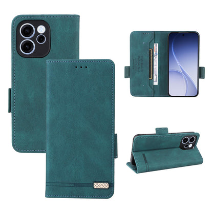 For OPPO Reno15 F 5G Magnetic Clasp Leather Phone Case - Green - EDA005209328B