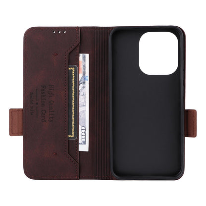 For OPPO Reno16 F 5G / Reno16 FS 5G Magnetic Clasp Leather Phone Case - Brown - EDA005209329A