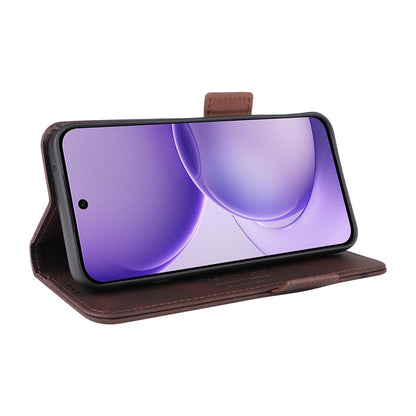 For OPPO Reno16 F 5G / Reno16 FS 5G Magnetic Clasp Leather Phone Case - Brown - EDA005209329A