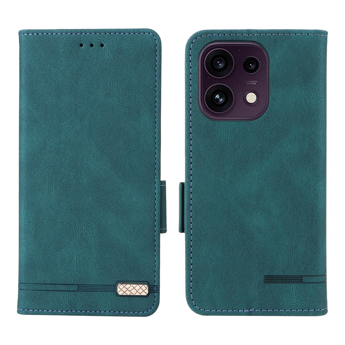 For OPPO Reno16 F 5G / Reno16 FS 5G Magnetic Clasp Leather Phone Case - Green - EDA005209329B
