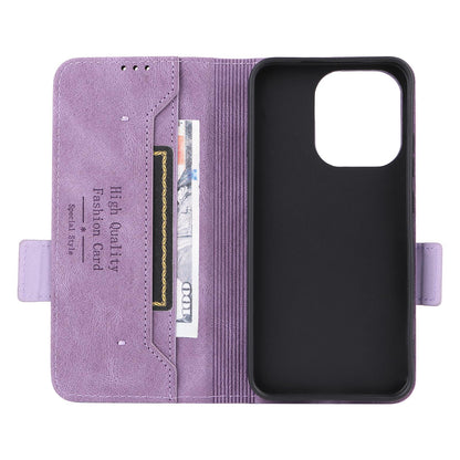 For OPPO Reno16 F 5G / Reno16 FS 5G Magnetic Clasp Leather Phone Case - Purple - EDA005209329C