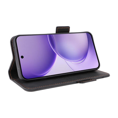 For OPPO Reno16 F 5G / Reno16 FS 5G Magnetic Clasp Leather Phone Case - Black - EDA005209329D