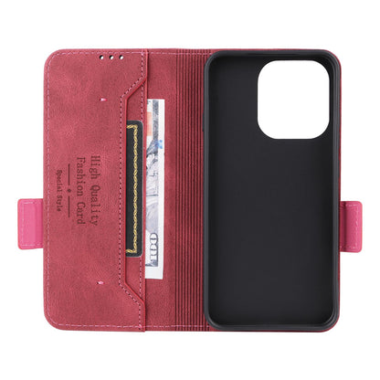 For OPPO Reno16 F 5G / Reno16 FS 5G Magnetic Clasp Leather Phone Case - Red - EDA005209329E