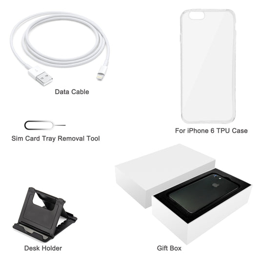 [HK Warehouse] For iPhone 6 TPU Case + Desk Holder + Data Cable + Sim Card Tray Removal Tool + Gift Box